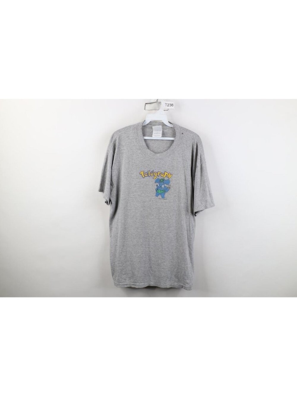 Vintage 90s Y2K Telegraph Skateboards Mens Large Distressed Telephant T-Shirt